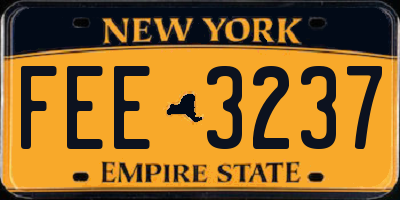 NY license plate FEE3237
