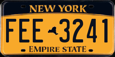 NY license plate FEE3241
