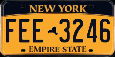 NY license plate FEE3246