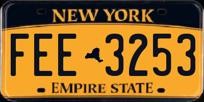 NY license plate FEE3253