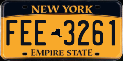 NY license plate FEE3261