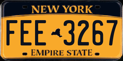 NY license plate FEE3267