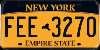 NY license plate FEE3270