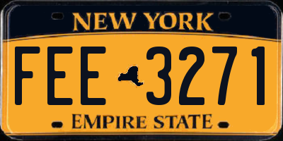NY license plate FEE3271