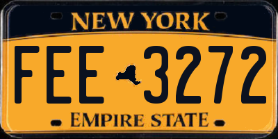 NY license plate FEE3272