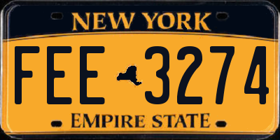 NY license plate FEE3274