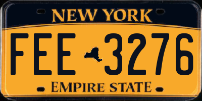 NY license plate FEE3276