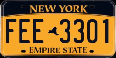 NY license plate FEE3301