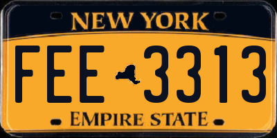 NY license plate FEE3313