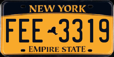 NY license plate FEE3319