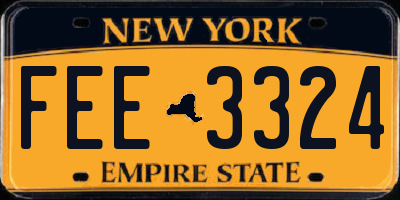 NY license plate FEE3324