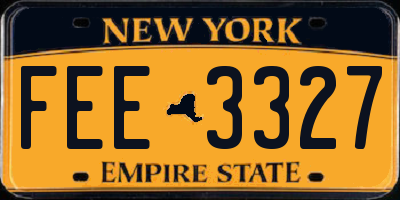 NY license plate FEE3327