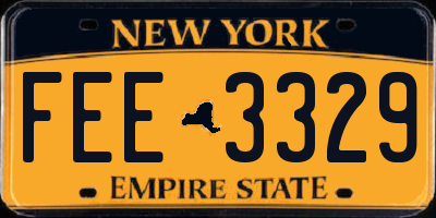 NY license plate FEE3329