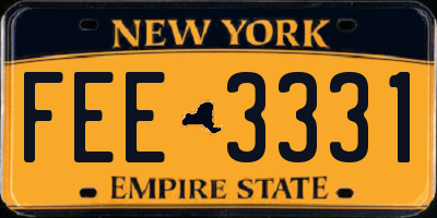 NY license plate FEE3331