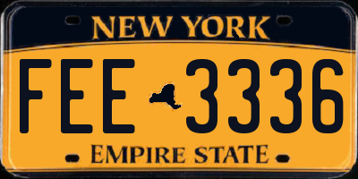 NY license plate FEE3336