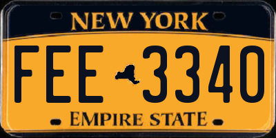 NY license plate FEE3340