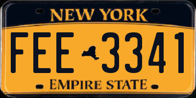 NY license plate FEE3341