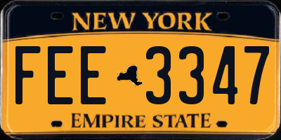 NY license plate FEE3347