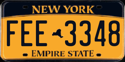 NY license plate FEE3348