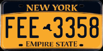 NY license plate FEE3358