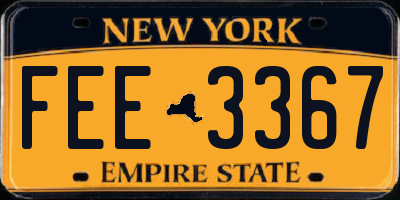 NY license plate FEE3367