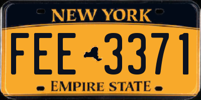 NY license plate FEE3371