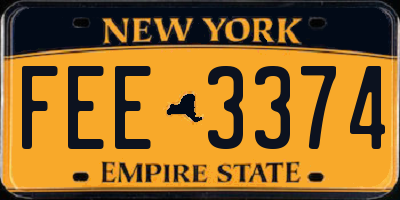 NY license plate FEE3374