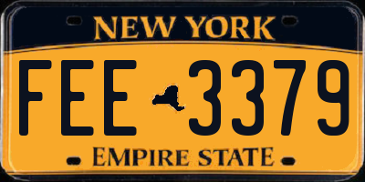 NY license plate FEE3379