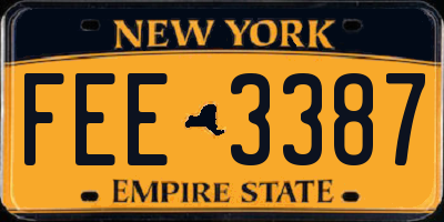 NY license plate FEE3387