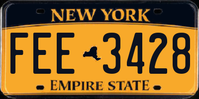 NY license plate FEE3428