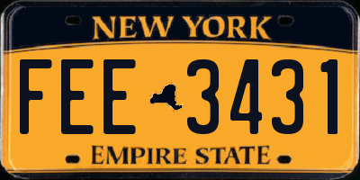 NY license plate FEE3431