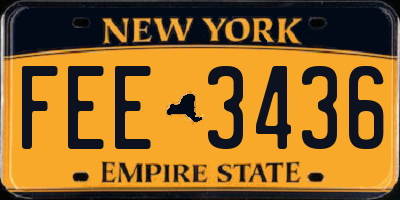 NY license plate FEE3436