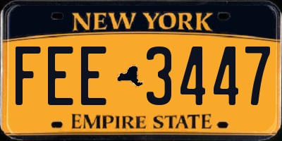 NY license plate FEE3447