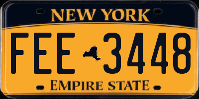 NY license plate FEE3448