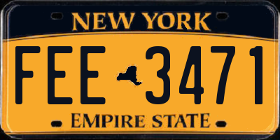 NY license plate FEE3471