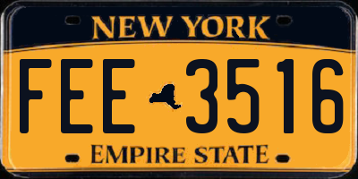 NY license plate FEE3516