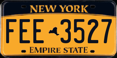 NY license plate FEE3527