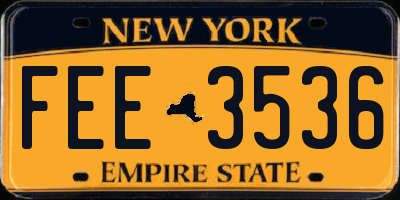 NY license plate FEE3536