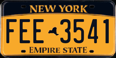 NY license plate FEE3541
