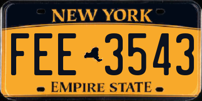 NY license plate FEE3543