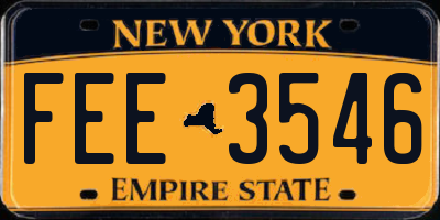 NY license plate FEE3546
