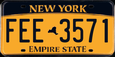 NY license plate FEE3571