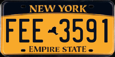 NY license plate FEE3591