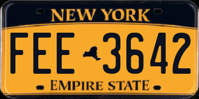 NY license plate FEE3642