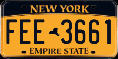 NY license plate FEE3661