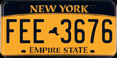 NY license plate FEE3676