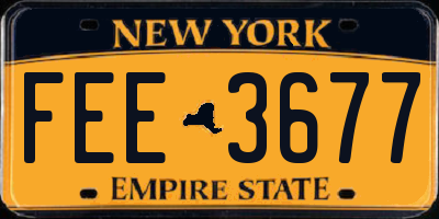 NY license plate FEE3677
