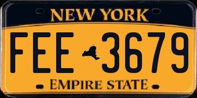 NY license plate FEE3679