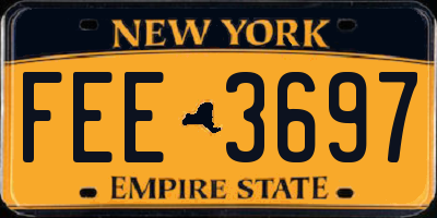 NY license plate FEE3697
