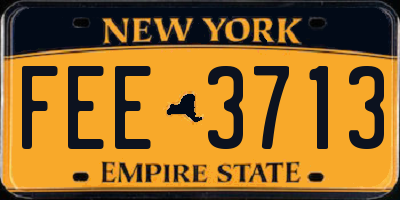 NY license plate FEE3713